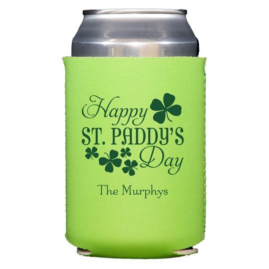 Happy St. Paddy's Day Collapsible Koozies